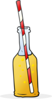 Hand gezeichnet Karikatur Limonade Flasche und Stroh png