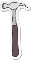 sticker of a cartoon hammer png