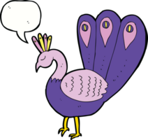 cartoon peacock with speech bubble png