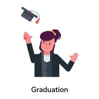 Trendy Graduation Concepts vector