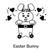 Trendy Easter Bunny vector