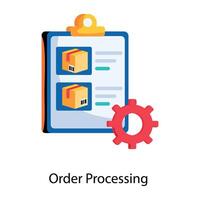 Trendy Order Processing vector