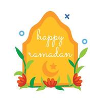 Trendy Happy Ramadan vector