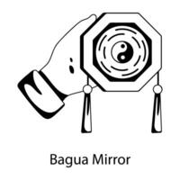 Trendy Bagua Mirror vector