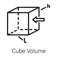 Trendy Cube Volume vector