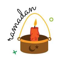 Trendy Ramadan Candle vector