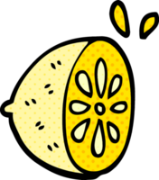 frutta di limone di doodle del fumetto png