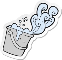 sticker of a cartoon cleaning bucket png