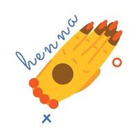 Trendy Henna Hand vector