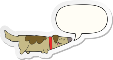 cartoon dog with speech bubble sticker png