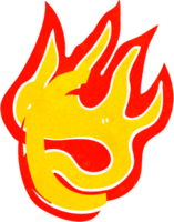 tecknad serie flammande brev png