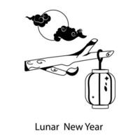 año Nuevo Lunar vector