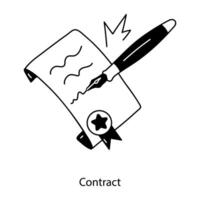 Trendy Contract Concepts vector