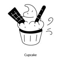 conceptos de cupcakes de moda vector