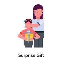 Trendy Surprise Gift vector