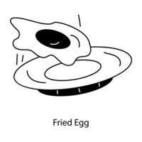 Trendy Fried Egg vector