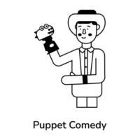 Puppet Comedy Concepts vector