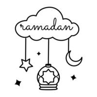 de moda Ramadán decoración vector