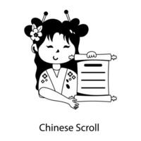 Trendy Chinese Scroll vector