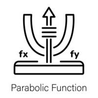 Trendy Parabolic Function vector