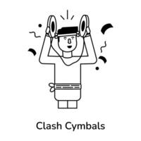 Trendy Clash Cymbals vector