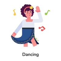 Trendy Dancing Concepts vector