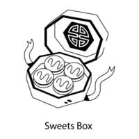 Trendy Sweets Box vector