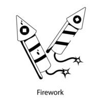 Trendy Firework Concepts vector