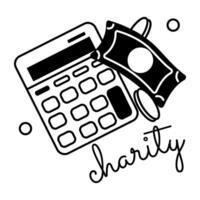 Trendy Charity Money vector