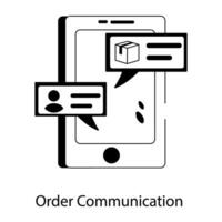 Trendy Order Communication vector