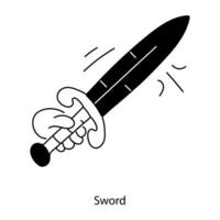 Trendy Sword Concepts vector