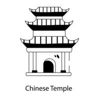 Trendy Chinese Pagoda vector