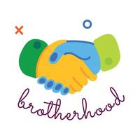 Trendy Brotherhood Concepts vector