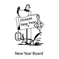 New Year Board vector