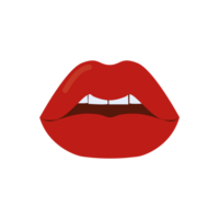 Sexy red lips isolated. png