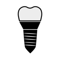 tandheelkundig implantaat glyph icoon, stomatologie en tandheelkundig, implantatie teken png
