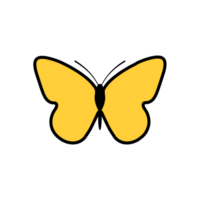 Flying butterfly icon. Flat illustration of flying butterfly png