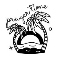Trendy Prayer Time vector