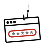 Password phishing line icon, security and hack,  a linear pattern png