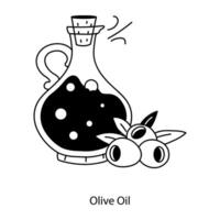 Trendy Olive Oil vector
