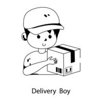 Trendy Delivery Boy vector