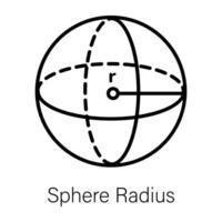 de moda esfera radio vector