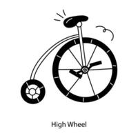 Trendy High Wheel vector