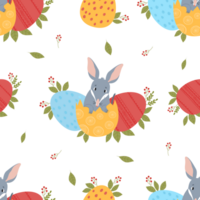 Easter Seamless pattern. Cute animal bilby with Easter eggs png