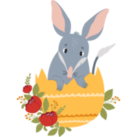 Easter bilby in egg png