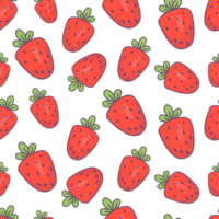 Seamless pattern with  strawberries png