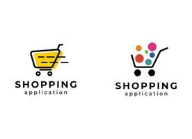 Online Shop Logo designs Template, Vector illustration