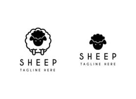 oveja lana fábrica emblema modelo. oveja cabeza. diseño elemento para logo, etiqueta, signo. vector imagen