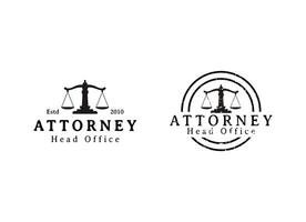 attorney and law business logo design concept, vector illustration.