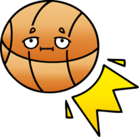 Gradient schattiert Karikatur von ein Basketball png